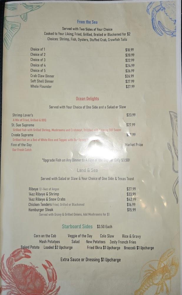 Baudean's Seafood Restaurant & Bar Menu image 3